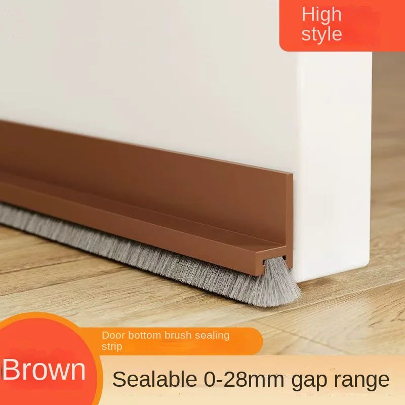 Bas de porte adhésif à brosse 100 cm — joint anti-courants d'air