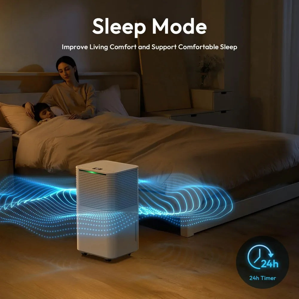 Déshumidificateur d'air 12 L/jour — 3 modes, minuterie 24 h