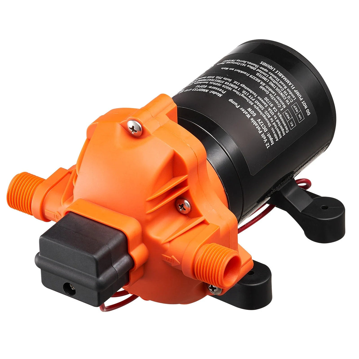 Pompe à diaphragme 12V — 1,8 à 5 GPM, pression réglable 40-100 PSI