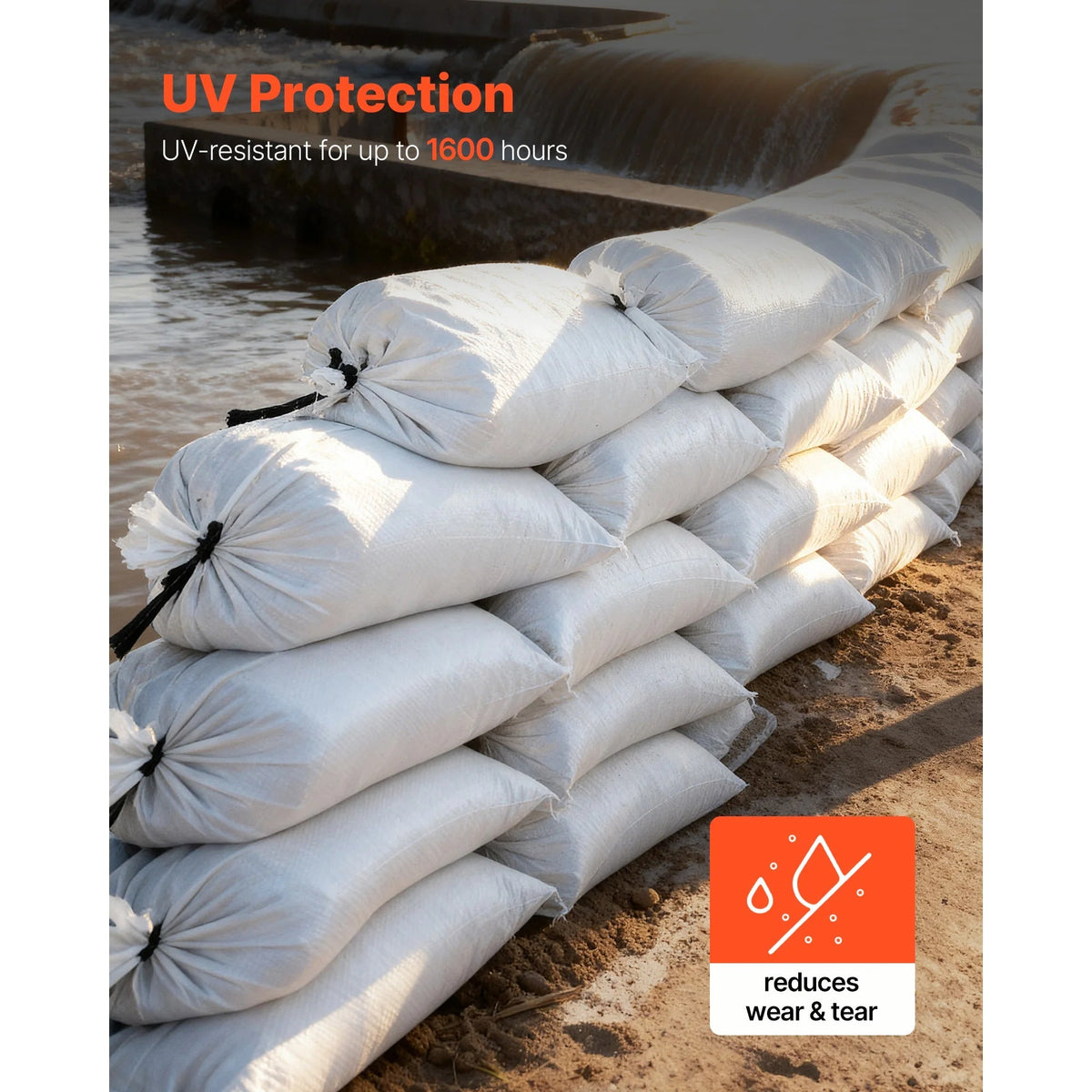 Sacs de sable anti-inondation vides en polypropylène tissé