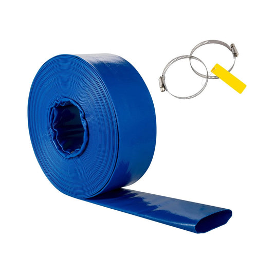 Tuyau de refoulement PVC plat 38 à 102 mm avec colliers